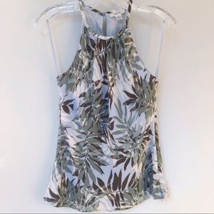 TYLER BOE Silk Racer Back Pleated Top SZ 4